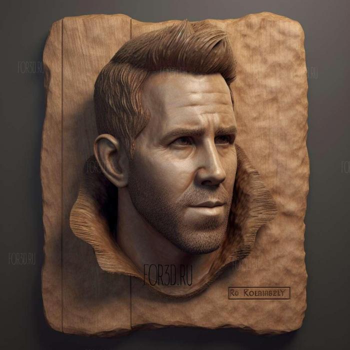 Ryan Reynolds 2 stl model for CNC